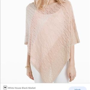 WHBM size XXSP shimmer ombre poncho sweater